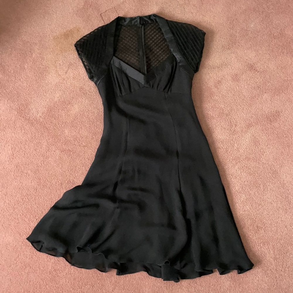 badgley mischka black dress size 0